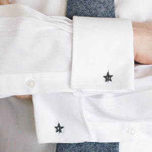 Sterling silver star cufflinks