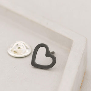 Silver heart pin