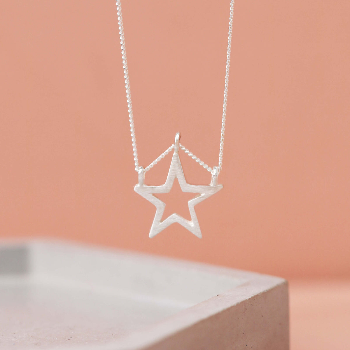 Silver star necklace