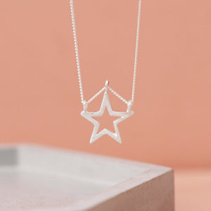 Silver star necklace