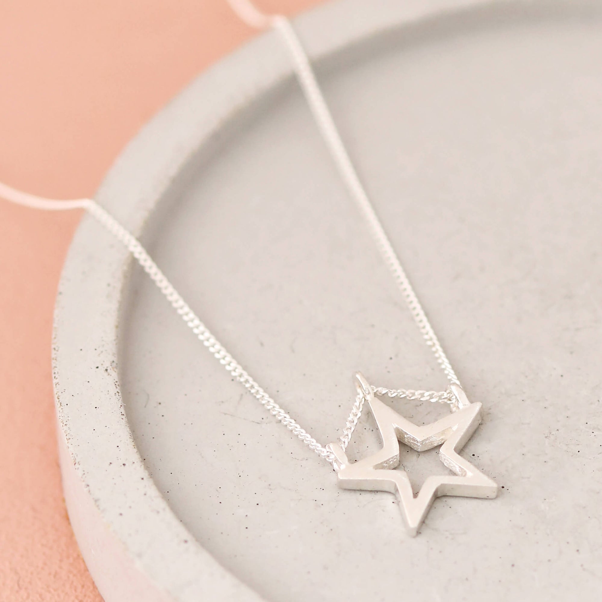 Elegant Silver Star Necklace