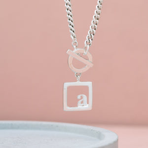 custom Sterling silver letter necklace