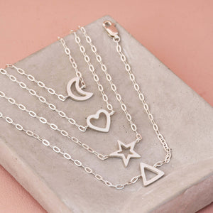 Dainty star bracelet sterling silver