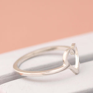 Minimalist heart ring