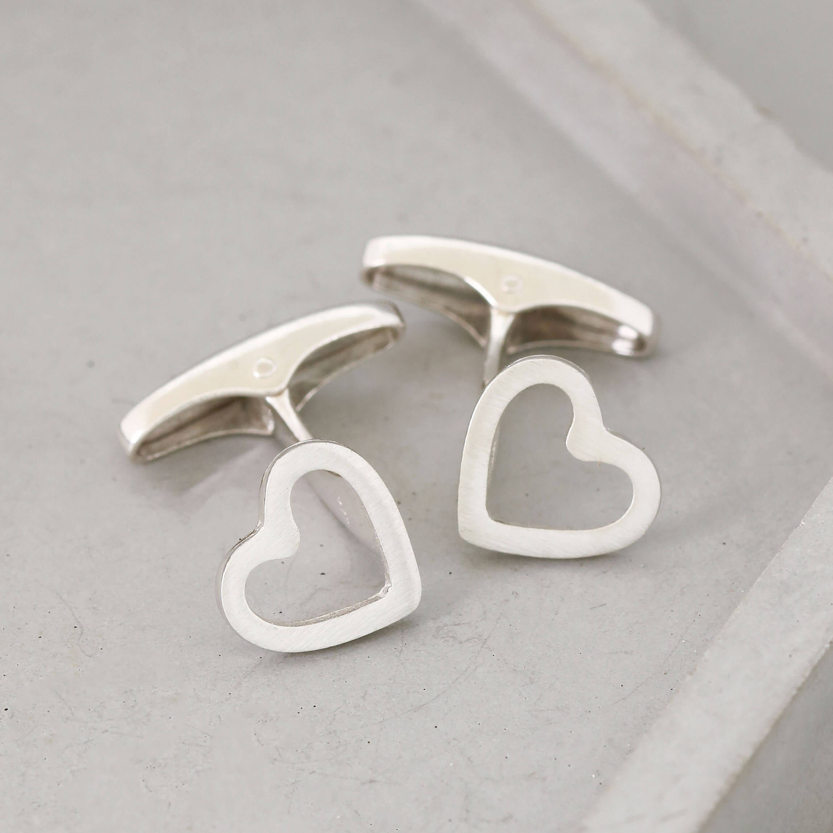 heart shaped cufflinks