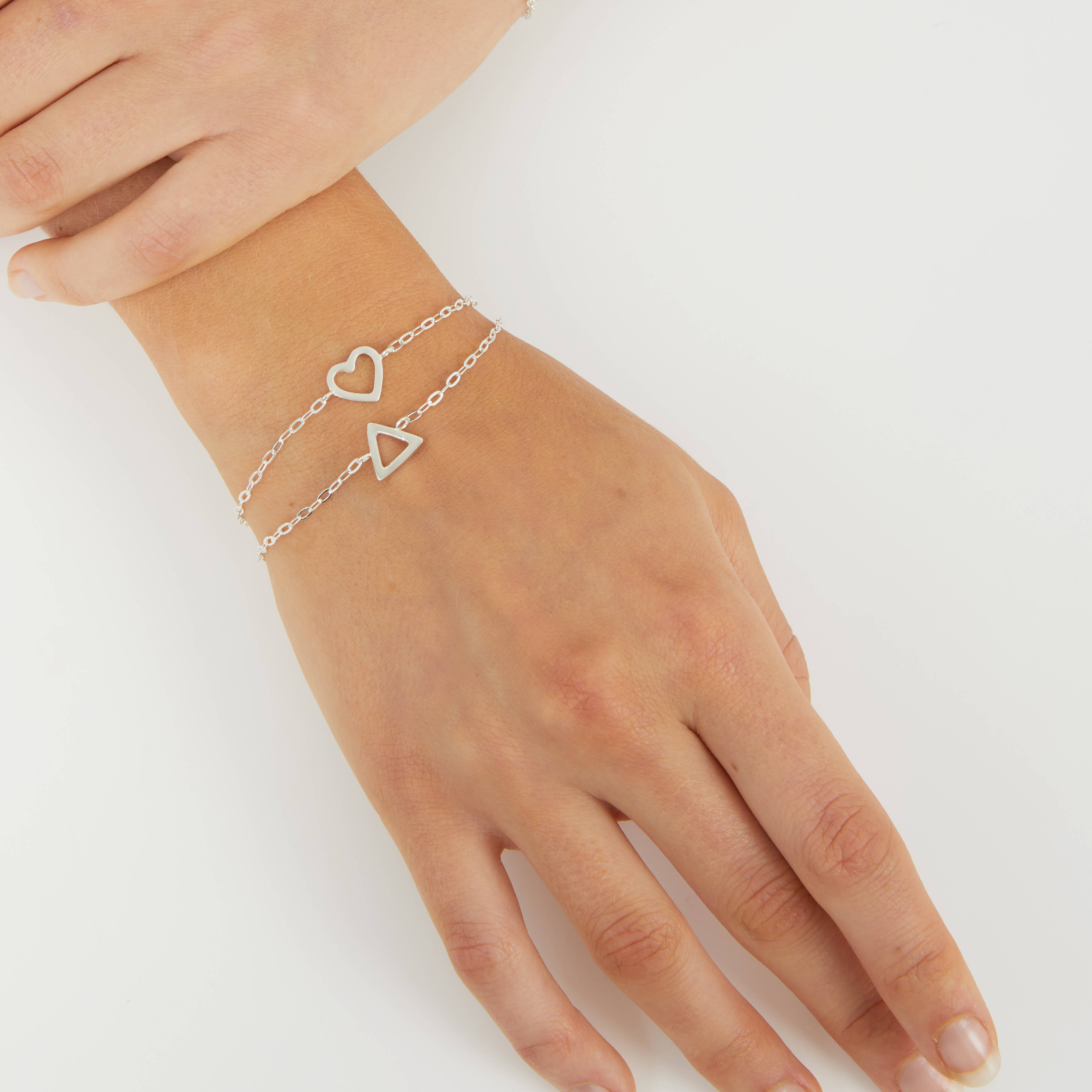 love heart bracelet silver