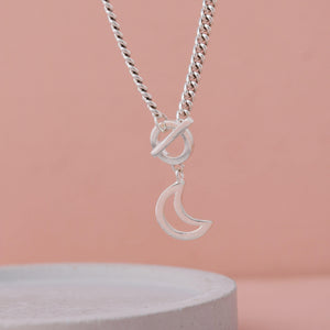 moon toggle chain necklace