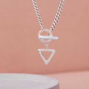 Toggle Triangle necklace silver