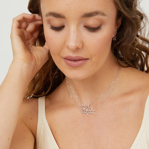 dainty 3 star necklace