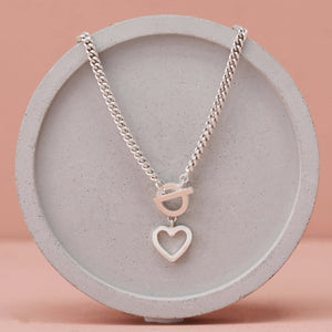 toggle heart necklace